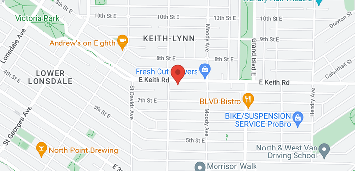 map of 411 E KEITH ROAD